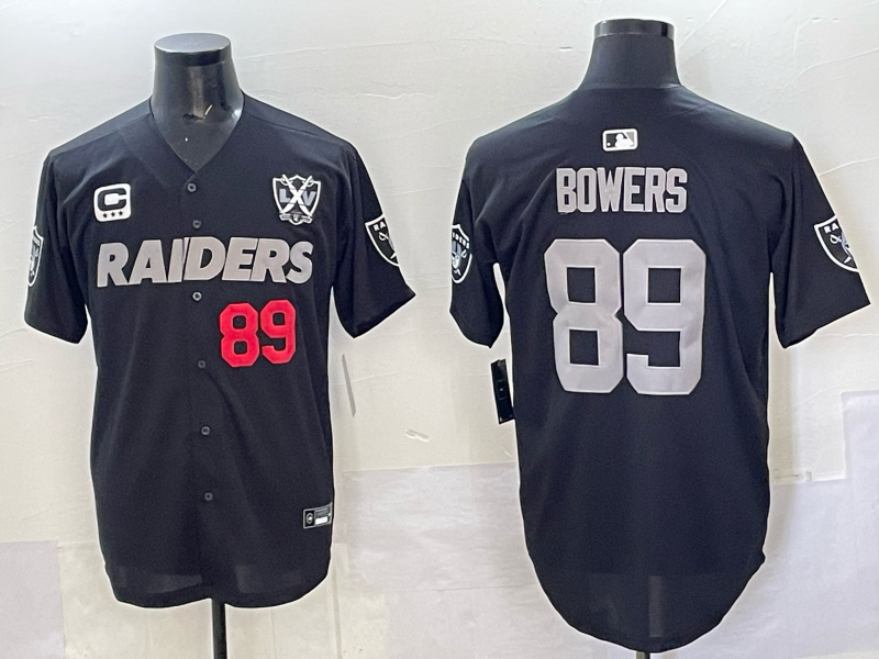 Men Oakland Raiders #89 Bowers Black Nike 2025 Limited NFL Jersey 002->oakland raiders->NFL Jersey